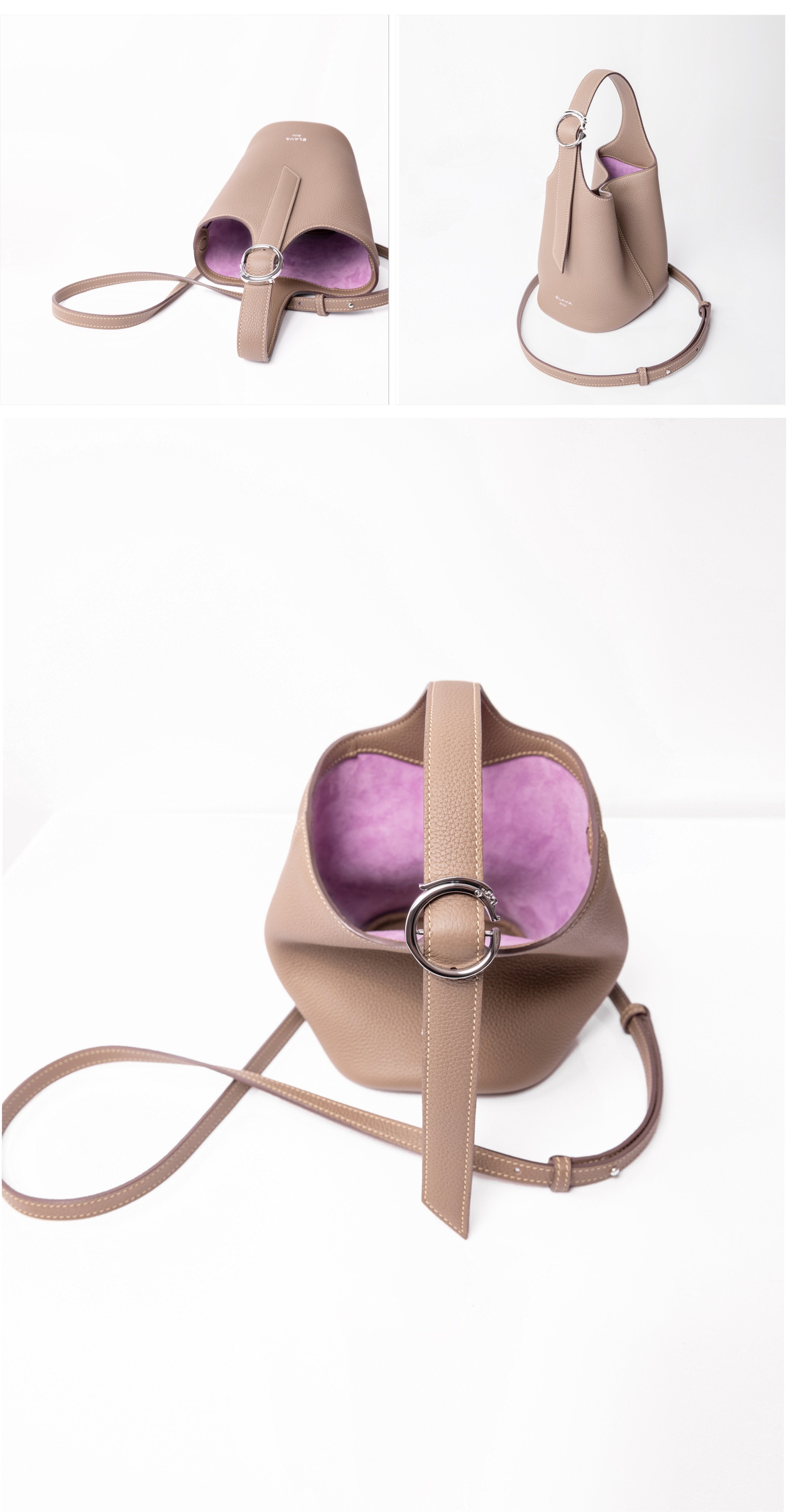 BLAVA Togo Leather Bucket Bag