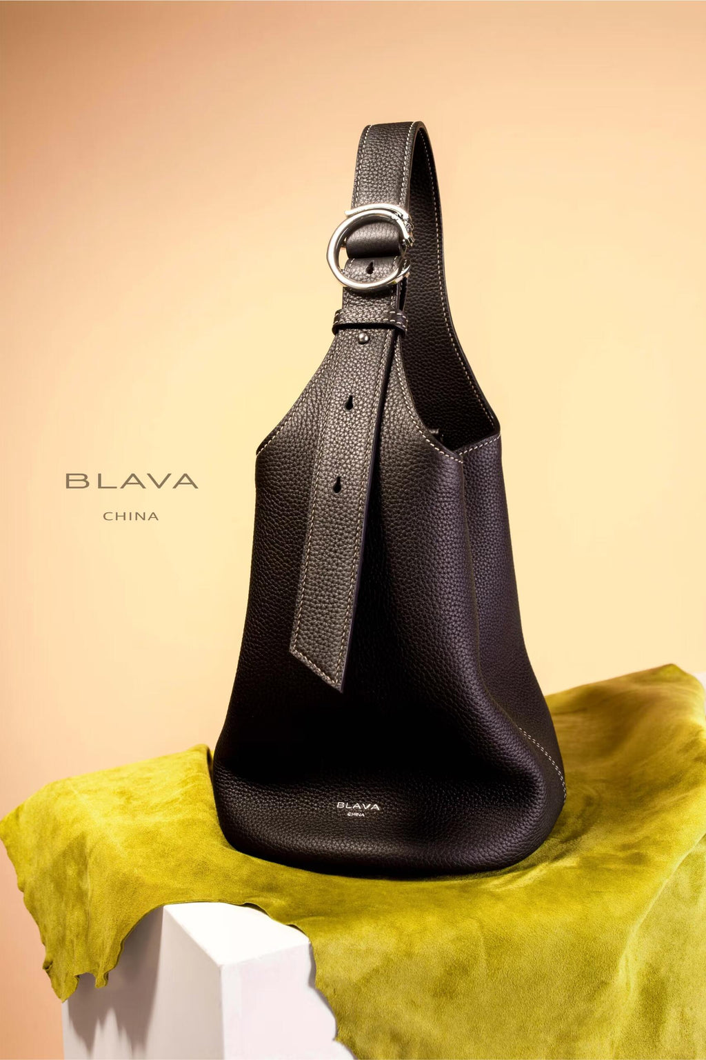 BLAVA Leather Bucket Bag